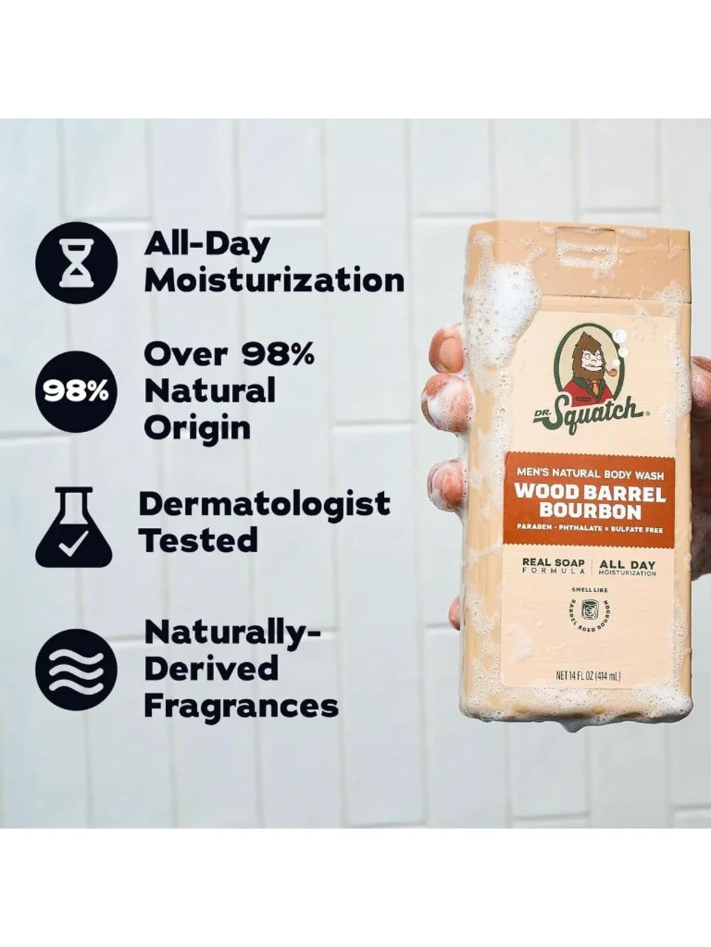 Natural Men's Body Wash Set - Moisturizing, Nourishing, Long-Lasting Scent
